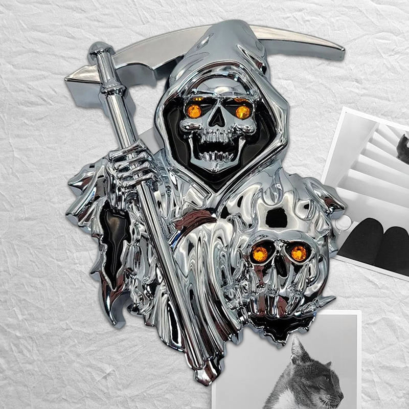 Grim Reaper 3D-Autoaufkleber-Emblem zum Abziehen und Aufkleben