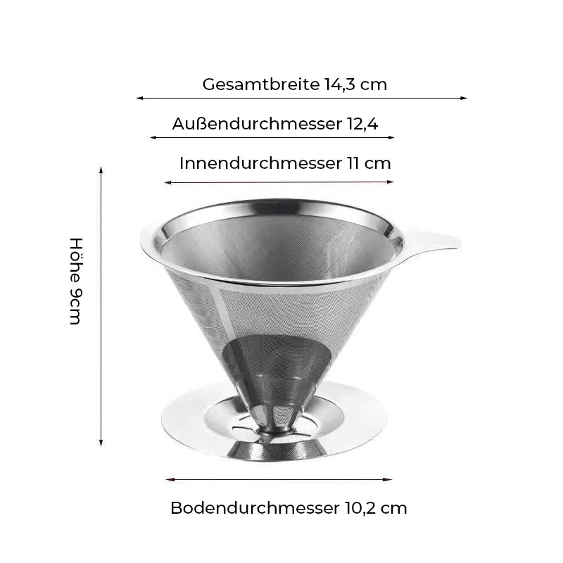 Edelstahl-Kaffeefilter zum Übergießen für Einmachgläser