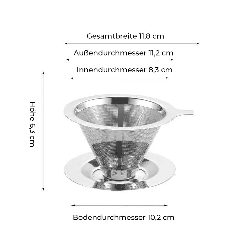 Edelstahl-Kaffeefilter zum Übergießen für Einmachgläser