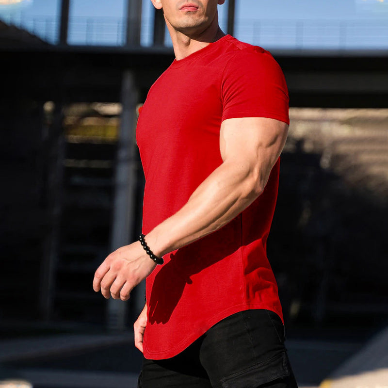 Einfarbiges Sport-T-Shirt für Herren