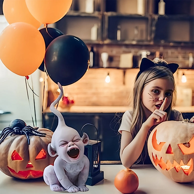 Gruselige Halloween-Geisterpuppe aus Kunstharz