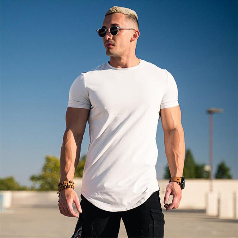 Einfarbiges Sport-T-Shirt für Herren