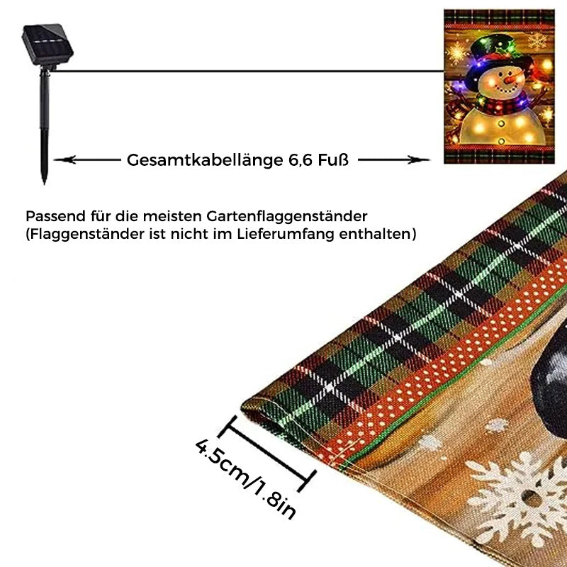 LED-Schneemann-Gartenflagge