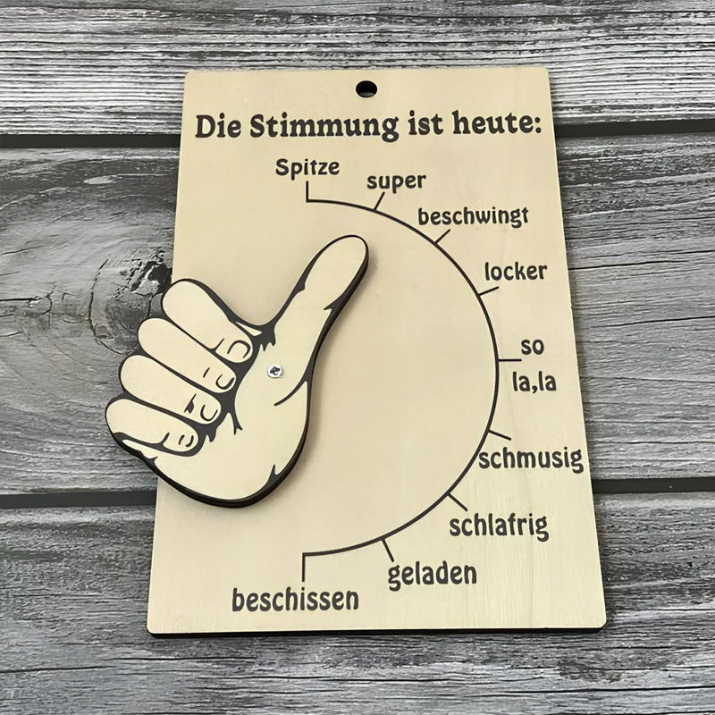 Stimmungsbarometer-Ornament aus Holz