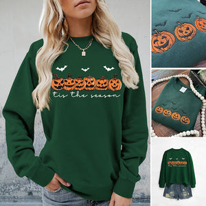 Rundhals-Sweatshirt mit Kürbis-Print