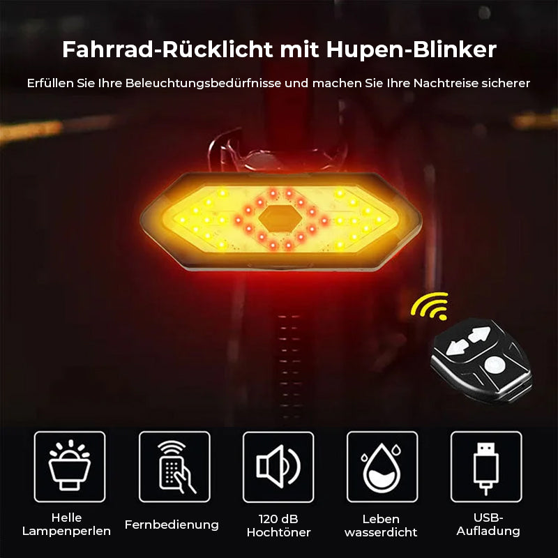 Wasserdichtes Lenkrücklicht für Nachtfahrten am Fahrrad