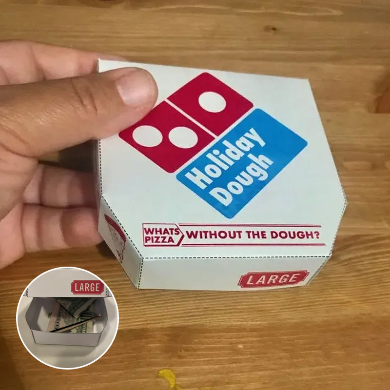 Festlig mini pizzaboks indskudsboks