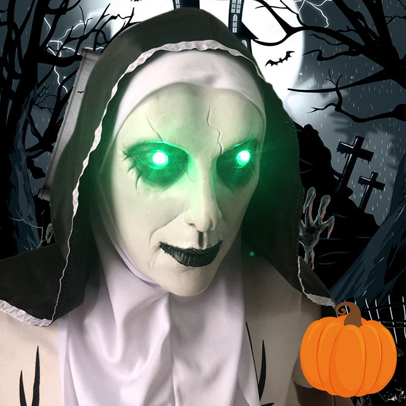 Gruselige Halloween Nonnenmaske