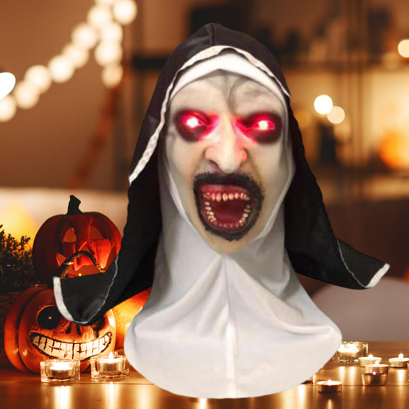 Gruselige Halloween Nonnenmaske