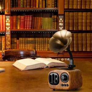 Retro Holz-Phonograph Bluetooth-Lautsprecher