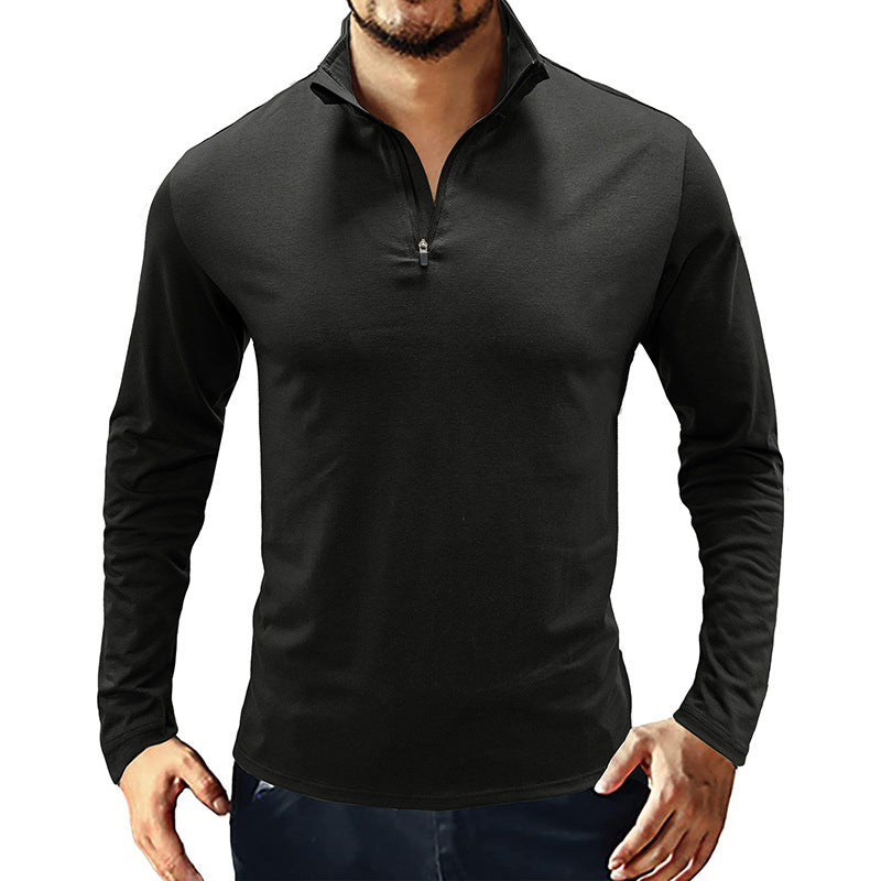 Herren langen Ärmeln Baumwolle Poloshirt