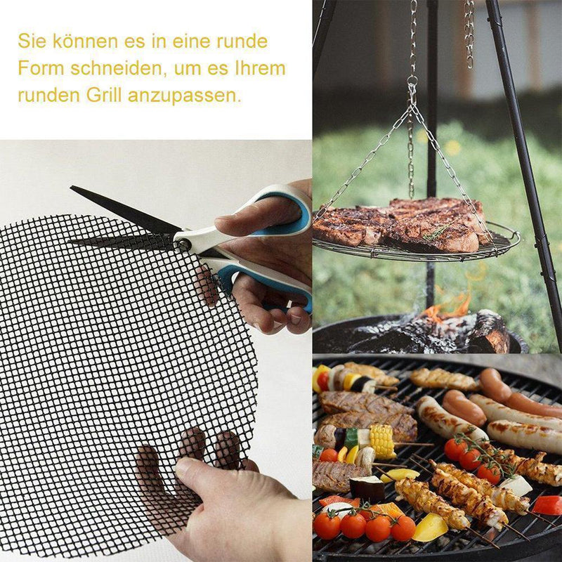 Teflon Netz Grillmatte antihaft wiederverwendbar, eckig 33x40 cm, 3 pc