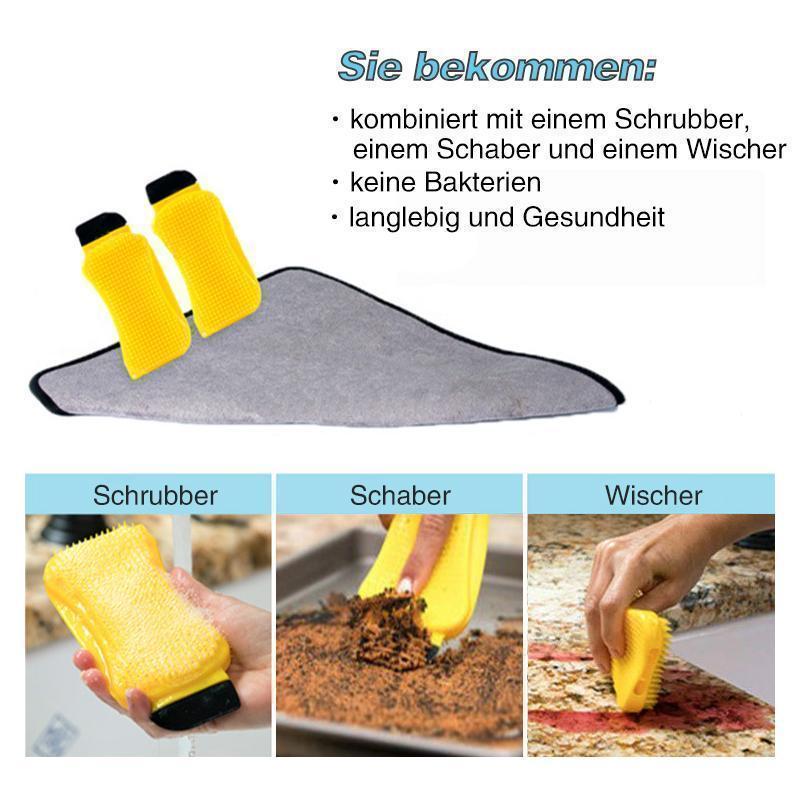 Bequee 3-in-1 Silikon Reinigungsbürste, 2 Stücke - hallohaus