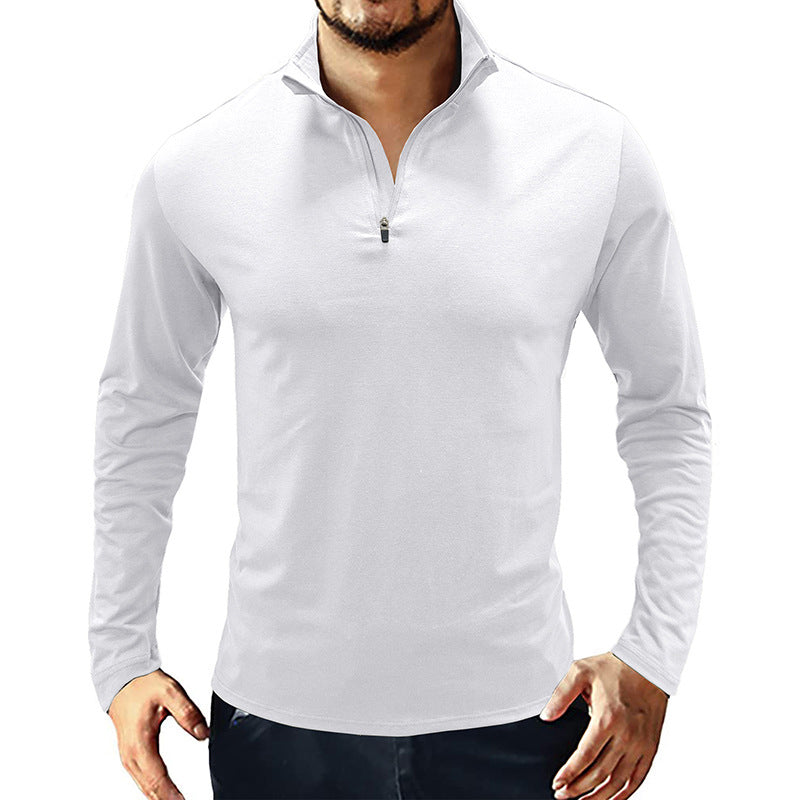 Herren langen Ärmeln Baumwolle Poloshirt