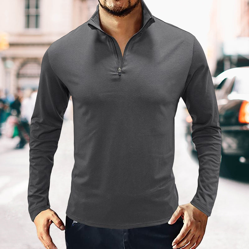 Herren langen Ärmeln Baumwolle Poloshirt