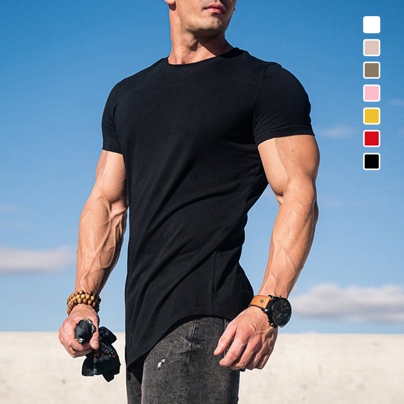 Einfarbiges Sport-T-Shirt für Herren